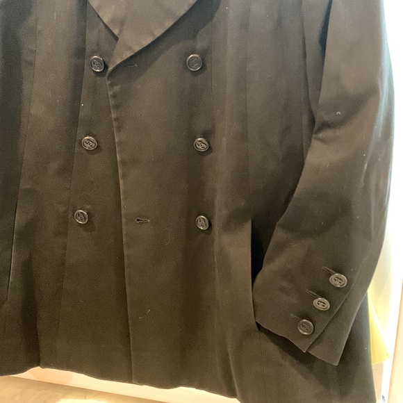 Rare CHANEL Vintage 98P Black Swing A Line Coat Jacket Blazer Stretch Suit 2pc - Picture 6 of 16